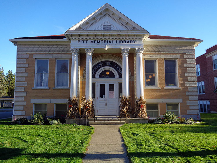 Pitt Memorial Library in Friendship